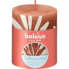 Svece Rustic Silhouette 80/68mm35h Rusty pink+sage