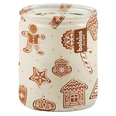 Svece arom. stikla tr. 82/68mm 23h Nuss Nugat