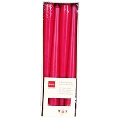 Galda sveces h24.5x2.4cm 4gab.fuksijas kr.