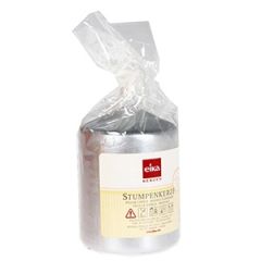 Svece cilindrs Bolsius 7x5cm sudraba