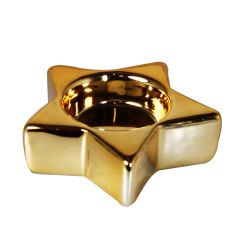 Svečturis tējassvecei Zvaigzne 9x9x2.5cm zelta