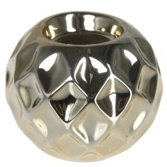 Svečturis tējassvecei apaļš spīdīgs 9x9cm