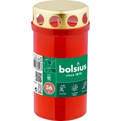 Kapu svece traukā ar vāciņu 36h sarkana