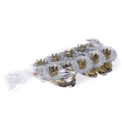 Svečturi eglīšu balts/zelta 10gab