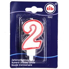 Tortes svecīte 7cm Cipars 2