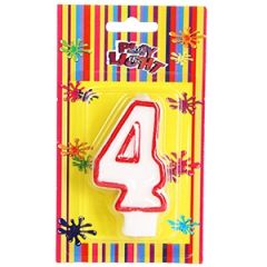 Tortes svecīte 7cm Cipars 4