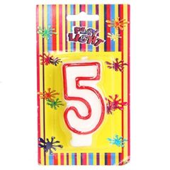 Tortes svecīte 7cm Cipars 5