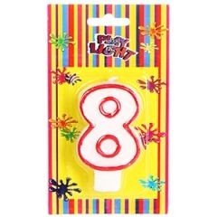 Tortes svecīte 7cm Cipars 8