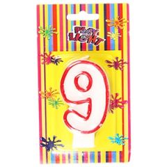 Tortes svecīte 7cm Cipars 9