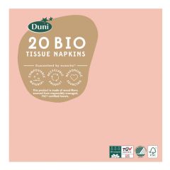 Salvetes 24cm 3-k Mellow Rose