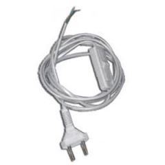 Vads ar slēdzi 2x0,5 VS-1,9m balts