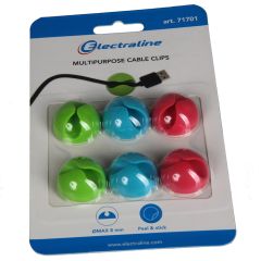 Kabeļa turētājs 6gab apaļš