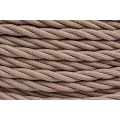 Kabelis 3x1.5 textile kapučino