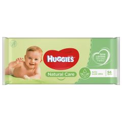 Mitrās salvetes Huggies Natural Care AloeVera 56gab.