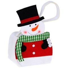 Dāvanu maisiņš Sniegavīrs 20x13x8cm