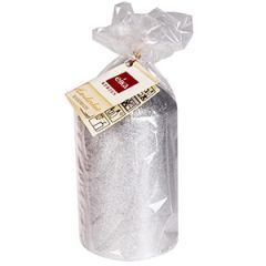 Svece cilindrs12x7cm sudraba