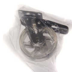 Grozāms ritenis caurspīdīgs D75 / H95, ar bremzi