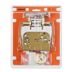 Slēdzenes komplekts ar rokt.un uzliku, matēts misiņš