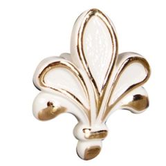 Rokturis poga ROYAL-3, balts zeltīts