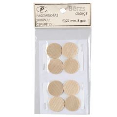 Skrūvju cep.līm.22mm bērzs dab.