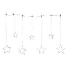 84 LED aizkars ar zvaigznēm 1.2x0.8m balts