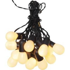 16 LED virtene Small Hooly 4.5m, silti balta