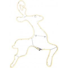 Dekors Briedis 240LED 66x95cm balts