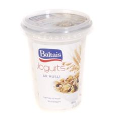 Jogurts Baltais ar musli 380g