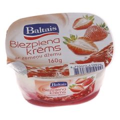 Biezp.krēms Baltais ar zemeņu džemu 160g