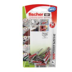 Dībelis universālais DUOPOWER 5x25 8gb,4*35 skrūve A2 8gb