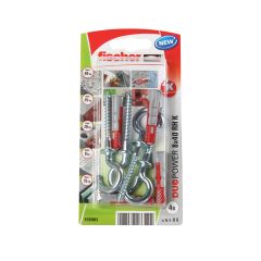 Dībelis universālais DUOPOWER 8x40 4gb,āķis 4gb