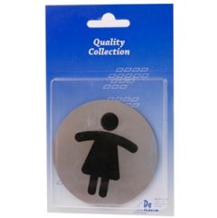 Apzīmējums durvīm Sieviete metāla