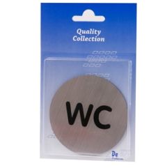 Apzīmējums durvīm WC, metāla