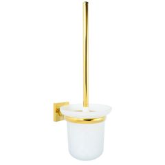 Tualetes birste ar turētāju Nero Gold