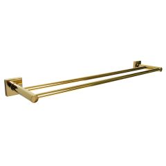 Dvieļa turētājs dubultais Nero Gold