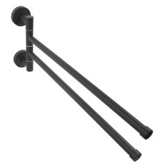 Dvieļu turētājs Carbon divzaru 15x4.3x37.5cm,melns