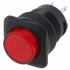 Slēdzis sarkans apaļš fiks.