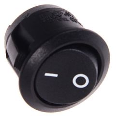 Slēdzis ON-OFF fiks 250V 6A melns/apaļš