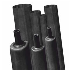 Termocaurule 16/4mm ar līmi melna /25