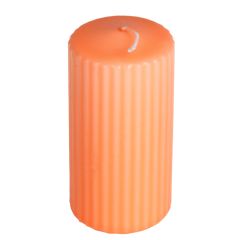 Svece stabs Rillēta oranža 6x12cm