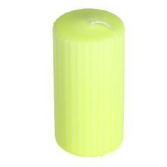 Svece stabs Rillēta dzeltena 6x12cm