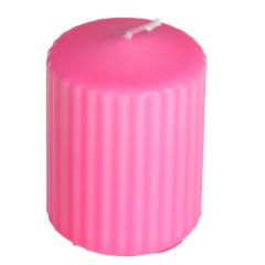 Svece stabs Rillēta rozā 6x8cm