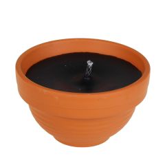 Āra svece keramiskā trauc. Melna