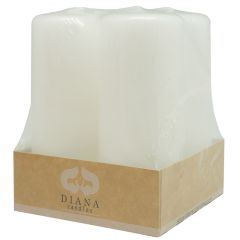 Svece stabs 4x10cm balta 4gab.