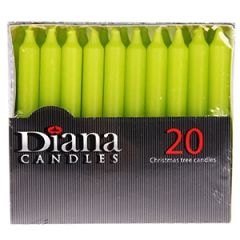 Eglīšu svecītes parafīna 20gab kivi