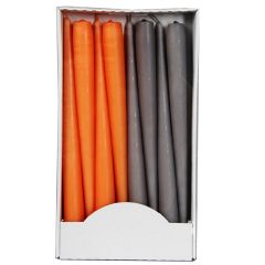 Svece antīka 2.2x25cm 8gab laša krāsa/g.pelēka