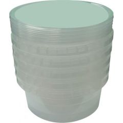 Vienreizliet. Trauks ar vāku plastm., caursp., 500ml 5gab.