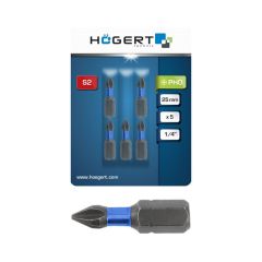 Trieciena skrūvgrieža uzgalis PH0, 25mm, S2, 5gab.