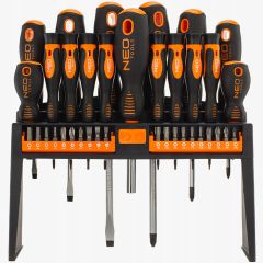 Skrūvgriežu komplekts ar uzgaļiem 37gab.