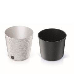 Puķu pods Furu Slim Eco Wood balts d25xh48cm